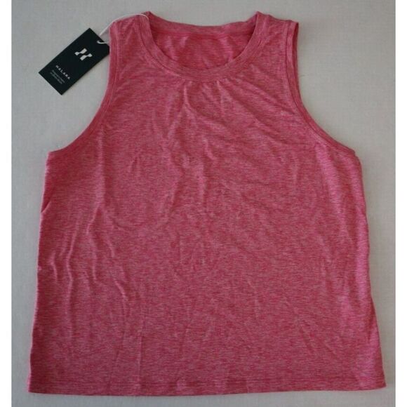 Halara JV85K Women's Sz Small Pink Heather Crew Neck Sleeveless Yoga Tank Top - Picture 1 of 5